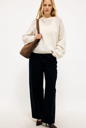 Black Mid waste baggy jeans