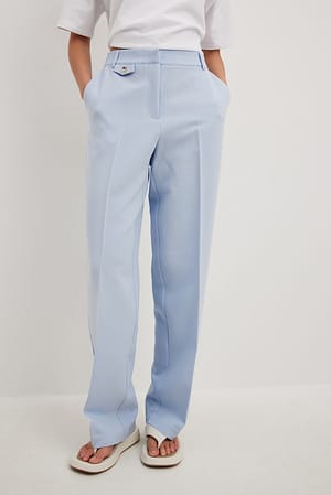 Mid Waist Suit Pants