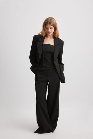 Mid Waist Suit Trousers