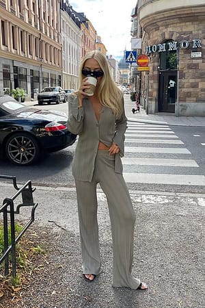 Ribbed Knitted Trousers