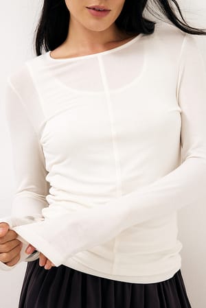 White Modal Double Layered Top