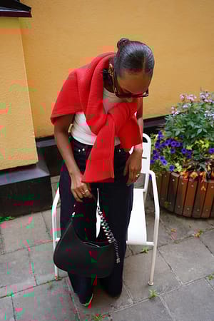 Pull tricoté col rond