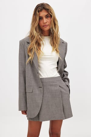 Smått rutig oversized blazer