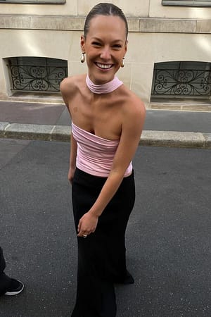 Neck Detail Gathered Top