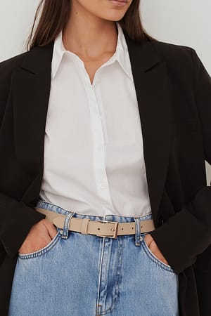 Basic Slim Leather Belt