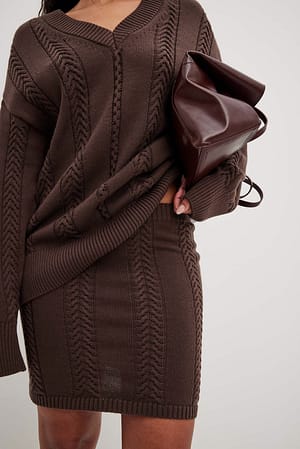 Kabelstrikket miniskørt