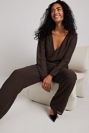 Buksedragt i chiffon