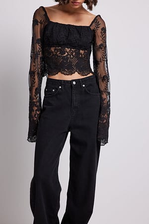 Bluse mit Spitzendetail
