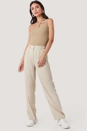 Flared Striped Pants