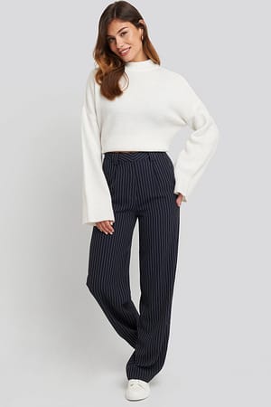Flared Striped Pants
