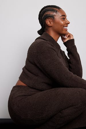 Fluffy Knitted Midi Skirt