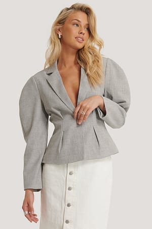 Gathered Short Blazer