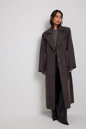 Manteau épais en laine mélangée