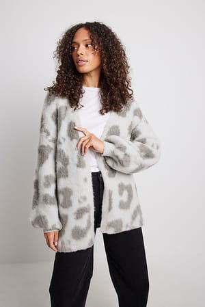 Leo Knitted Oversized Brushed Cardigan