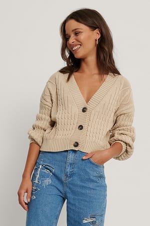 Økologisk strikket cardigan