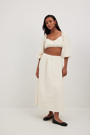Off White Midi Skirt