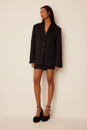 Oversized blazer i sateng