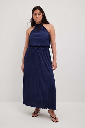 Pleated Flowy Midi Dress