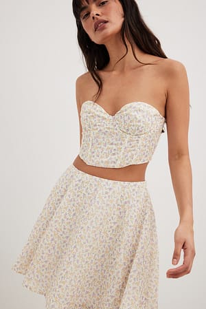 Printed Flowy Mini Skirt