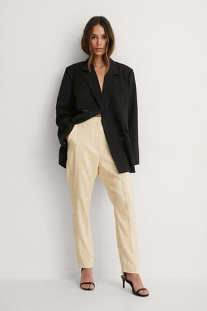 Shiny Straight Suit Pants