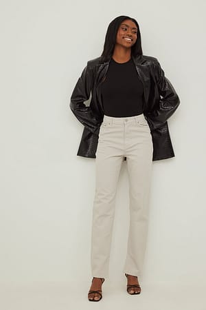 Jeans met zijsplit