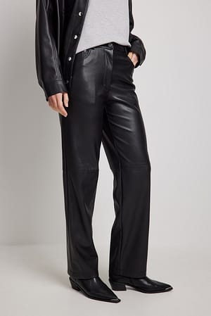 Straight PU Pants