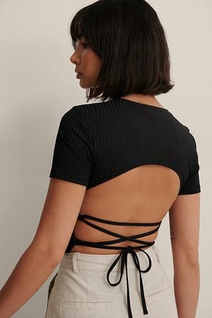 Recyceltes Träger-Oberteil mit Rücken-Detail