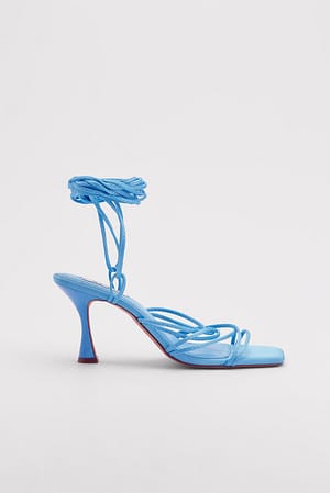 Strappy Satin Heels