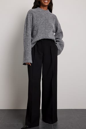 Wide Leg Suit Pants