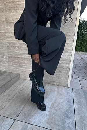 Black Chunky Loafers