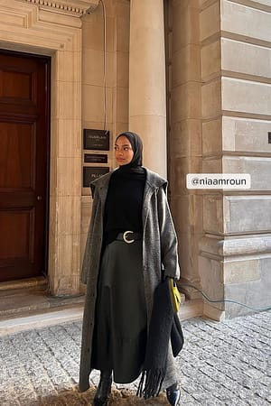 Maxicardigan med stor revers