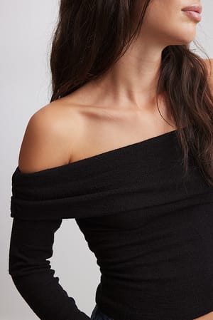 Schulterfreies Jersey-Top