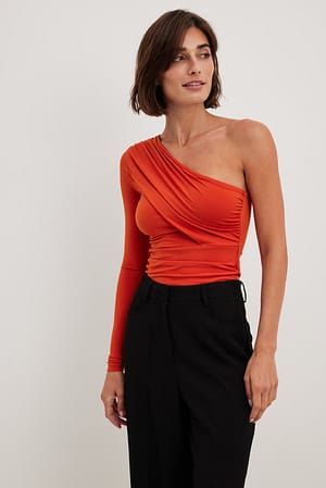 One Sleeve Draped Top
