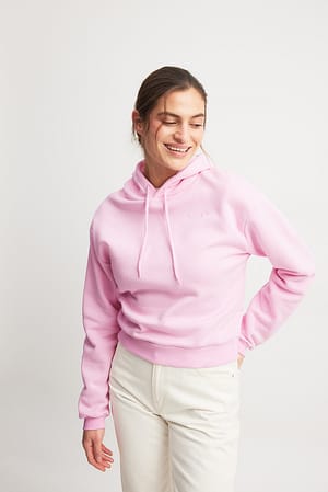 Ekologisk basic hoodie med logo