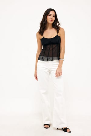 Black Corsettopp i organza