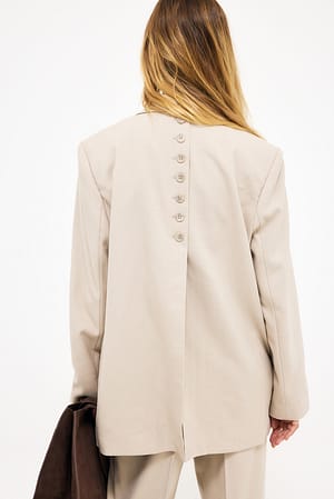 Sand Oversized melerad blazer