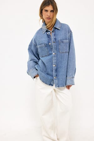 Light Blue Oversize-Denim-Hemd