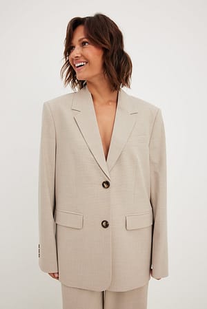 Blazer i overstørrelse med pasform og struktur