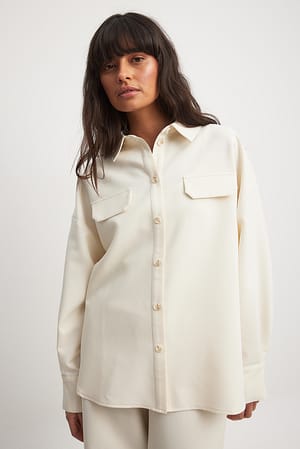 Oversized flowy skjorta