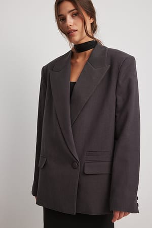 Veste style blazer oversize matelassée