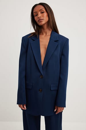 Blazer i overstørrelse med sømlinjedetalje