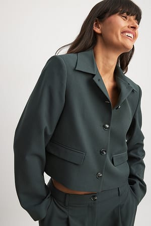 Oversized kort blazer