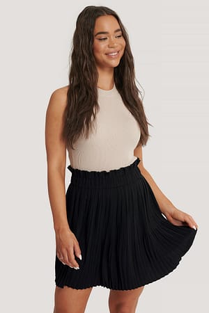 Paper Waist Mini Skirt