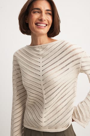 Pattern Knitted Sweater