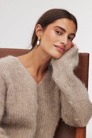 Gold Gold Plated Pearl Earrings