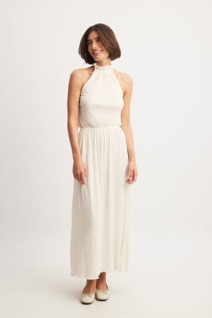 Pleated Flowy Midi Dress