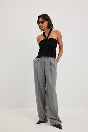 Pleated Knot Detail Top