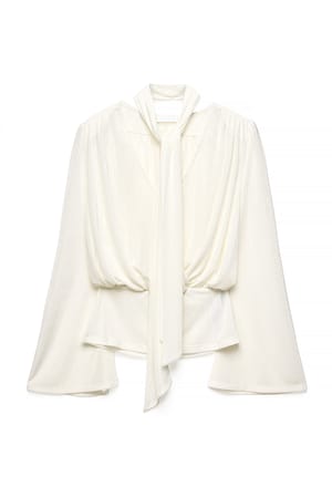 Offwhite Power Shoulder Scarf Top