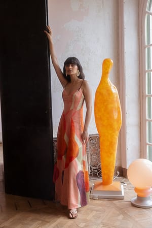 Printed Maxi Slip Dress