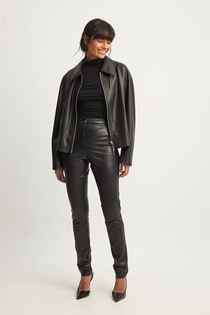 Black PU Leggings